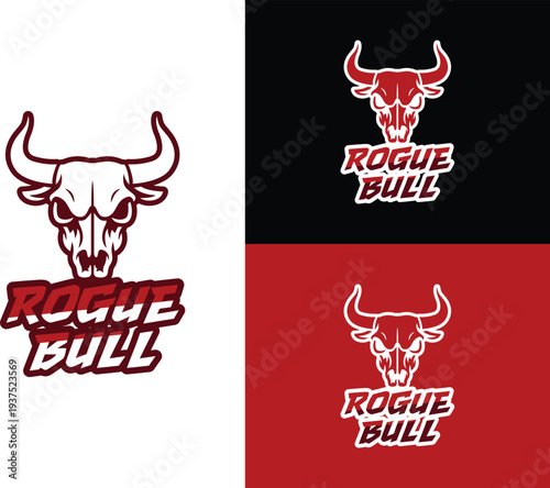Rogue Bull Logo, Logo Design, 