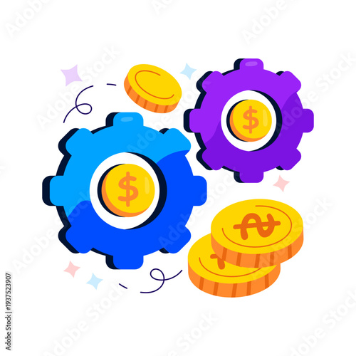 Trendy vector design of money management