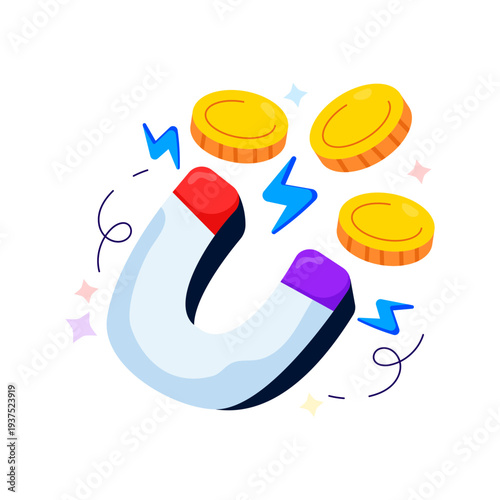 Premium download illustration of attract money