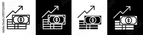Loan black and white icon design concept