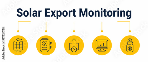 Solar export monitoring and billing credit workflow