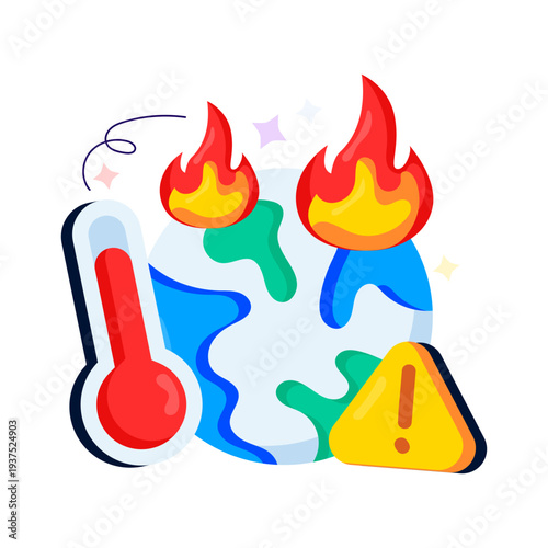 An illustration design of global warming 