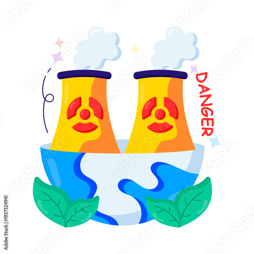 A premium download illustration of global contamination danger 