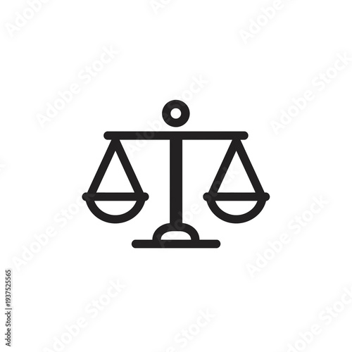 balance scale icon symbolizing justice, fairness, and equality.