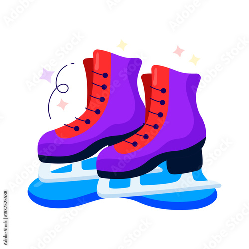 Vector design of ice skate 