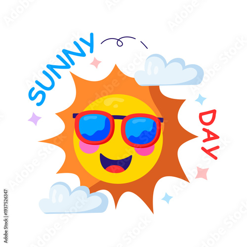 Premium download illustration of mostly sunny day 