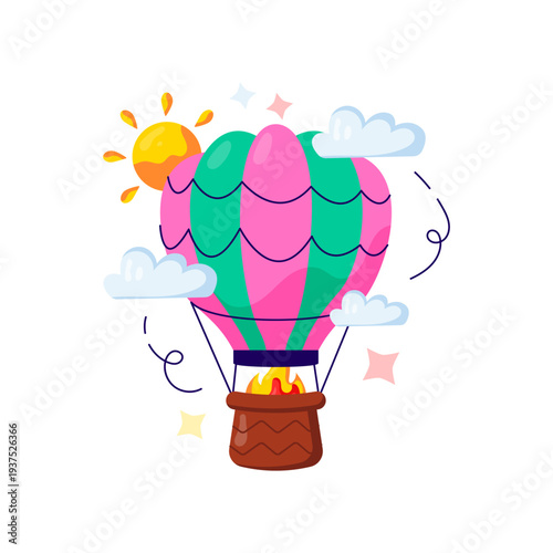 Premium download illustration of hot air balloon 