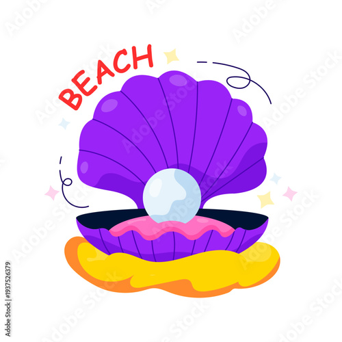 An eye catching design illustration of seashell 