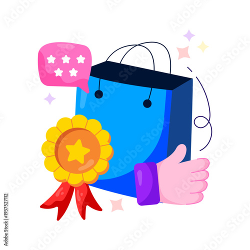 Modern design illustration of shopping quality 