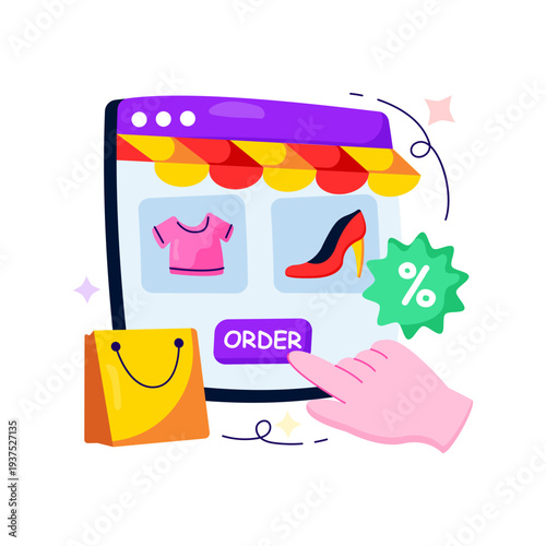 A beautiful design illustration of select item