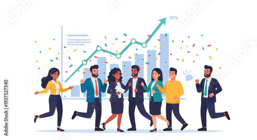 business people with graph