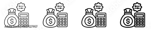 Cost Control Icon Set Different Style Collection