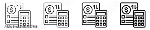 Expense Tracking Icon Set Different Style Collection