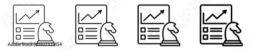 Strategic Resource Plan Icon Set Different Style Collection