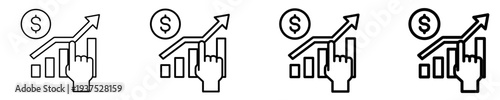 Revenue Forecast Icon Set Different Style Collection