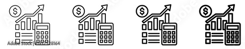 Budget Management Tool Icon Set Different Style Collection