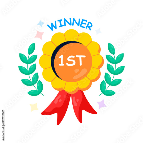 A premium download illustration of 1st position 