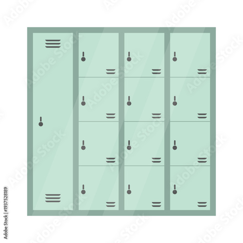 green minimalist locker vector