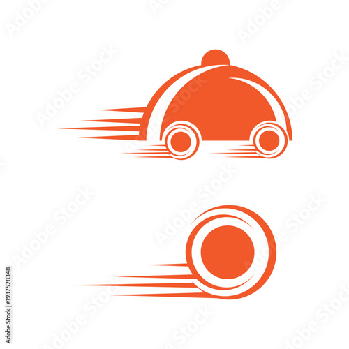 Food Delivery Cloche Car Speed Icon