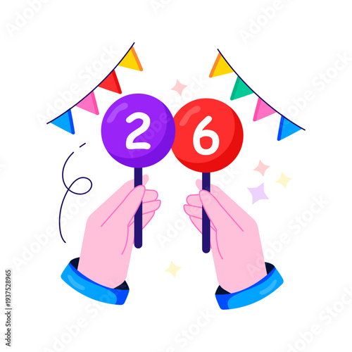 An eye catching design illustration of welcome 2026