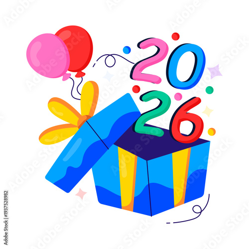 Perfect design illustration of new year surprise 