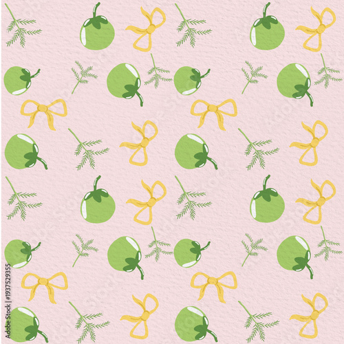 Pastel seamless pattern with coconut 