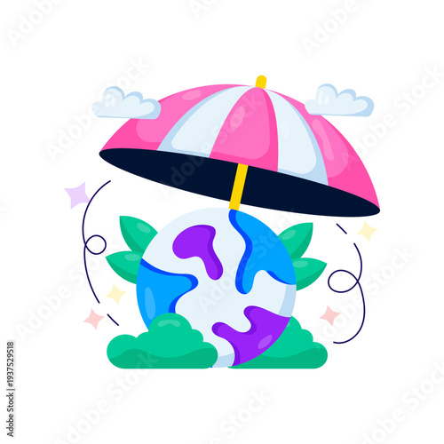 Creative design illustration of environmental protection 