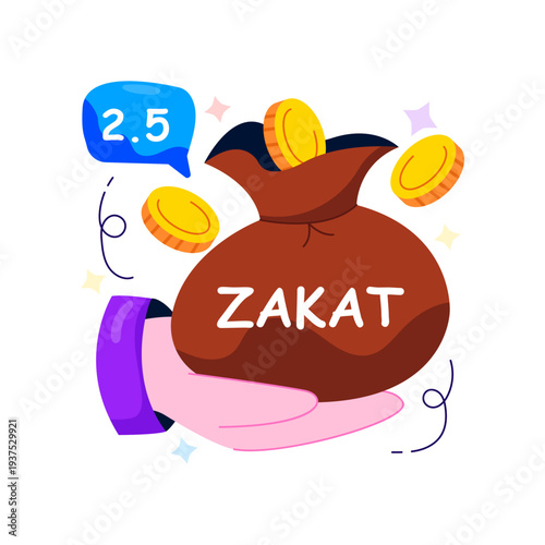 Perfect design illustration of zakat