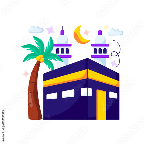 A beautiful design illustration of holy Kaaba