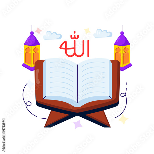 Perfect design illustration of Holy Quran