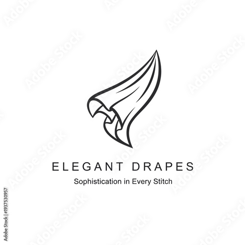 Elegant Drapes Curtain Fabric Luxury Design.