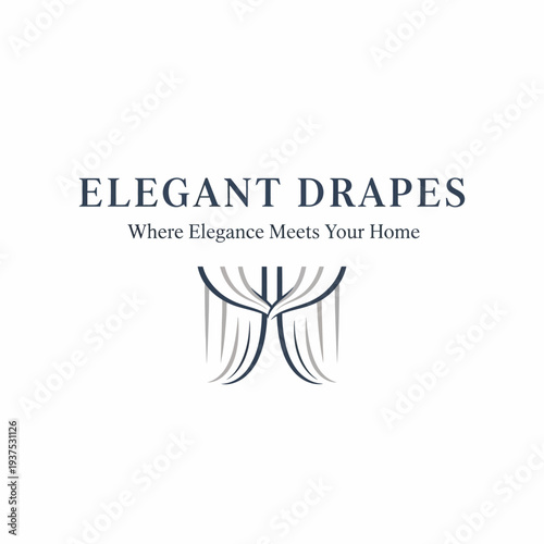 Elegant Drapes Logo Design Element.