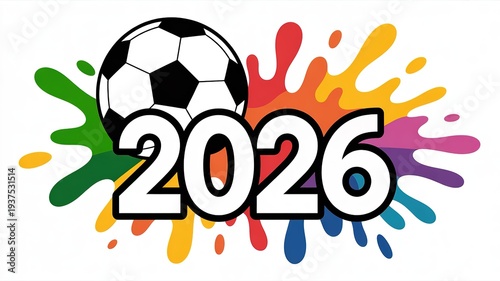 Wallpaper Mural Vibrant Dynamic 2026 Football World Cup Themed Graphic with Bold Red Blue Accents for Sports Marketing Social Media Campaigns Event Promotions Torontodigital.ca