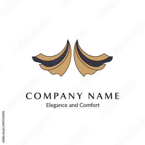 Luxury Wings Logo Design Element.