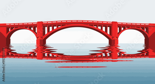 Red Bridge Reflection