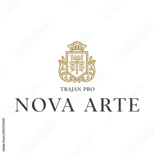 Nova Arte Trajan Pro Logo Design Element.