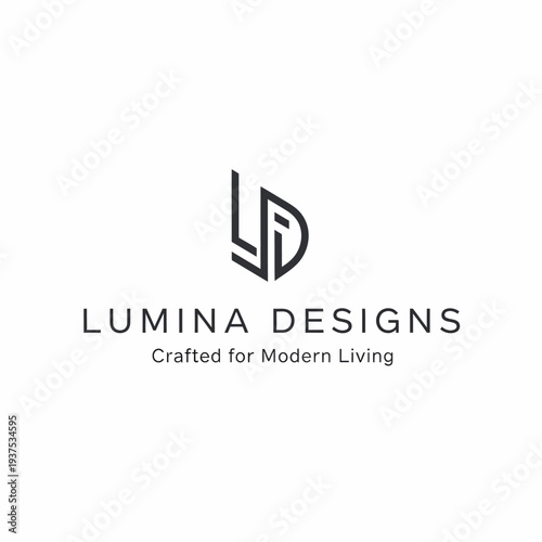 Lumina Designs Logo Modern Living Concept.