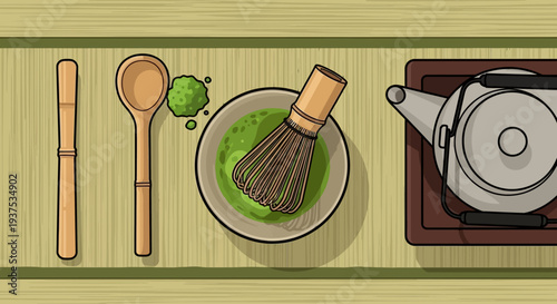 Matcha Tea Ceremony Preparation