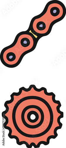 Bicycle Chain and Sprocket Icon 2.