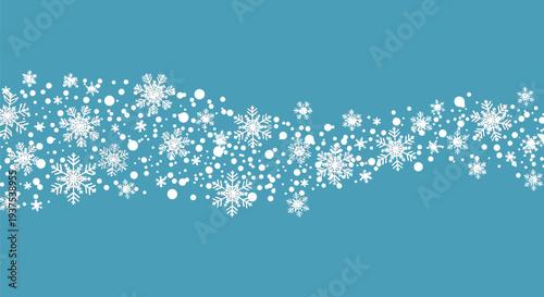 White snowflake illustrations for winter design