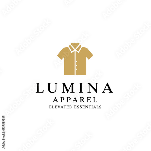 Golden Shirt with White Buttons and Collar.