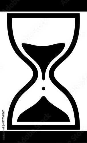 Vintage Hourglass Timer Graphic Icon