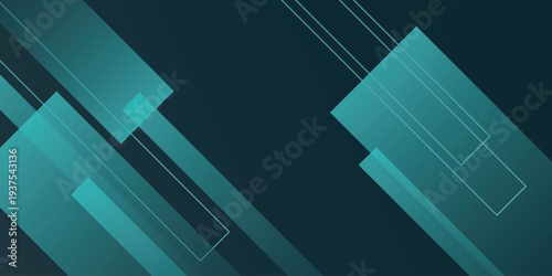 Dark green background with overlapping glowing geometric layers. Modern and futuristic design for cover, brochure, certificate, website, and presentation. VOL. 2