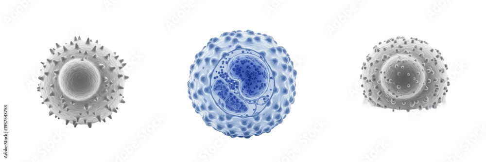 Ταπετσαρία Cytotoxic T-cell isolated on white background, CD8+ killer lymphocyte, 細胞傷害性T細胞