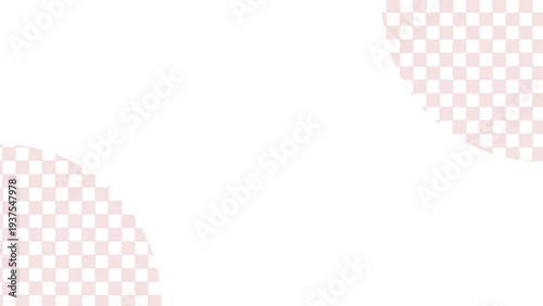 ピンクの市松模様をあしらった和風のフレーム背景素材。春のお祝いや和モダンなデザインテンプレート。市松模様の円形装飾デザインテンプレートベクター素材。 Pink Japanese checkered pattern frame.