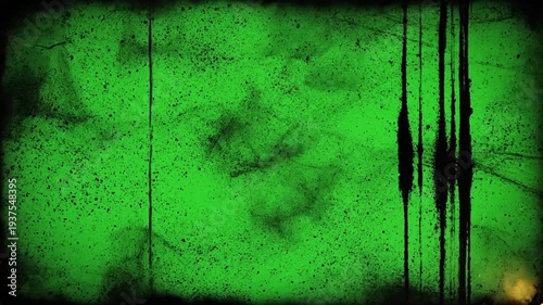 A dark and grungy green textured background with scratches and stains is displayed in a digital video format from a static viewpoint 0301(31).mp4