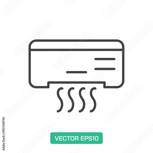 Air Conditioner icon. Thin line icon vector