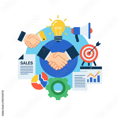 Business Partnership Handshake Deal Agreement.