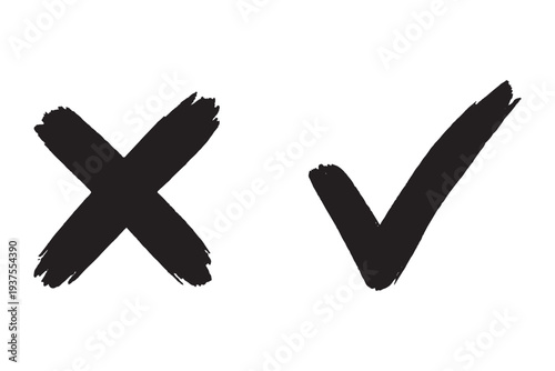 Check tick mark icon set. Green check mark vector symbol icon. Vector symbols set ,green checkmark isolated on white background. Brush strokes green check mark isolated on transparent background