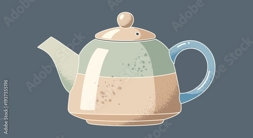 Retro Teapot Illustration